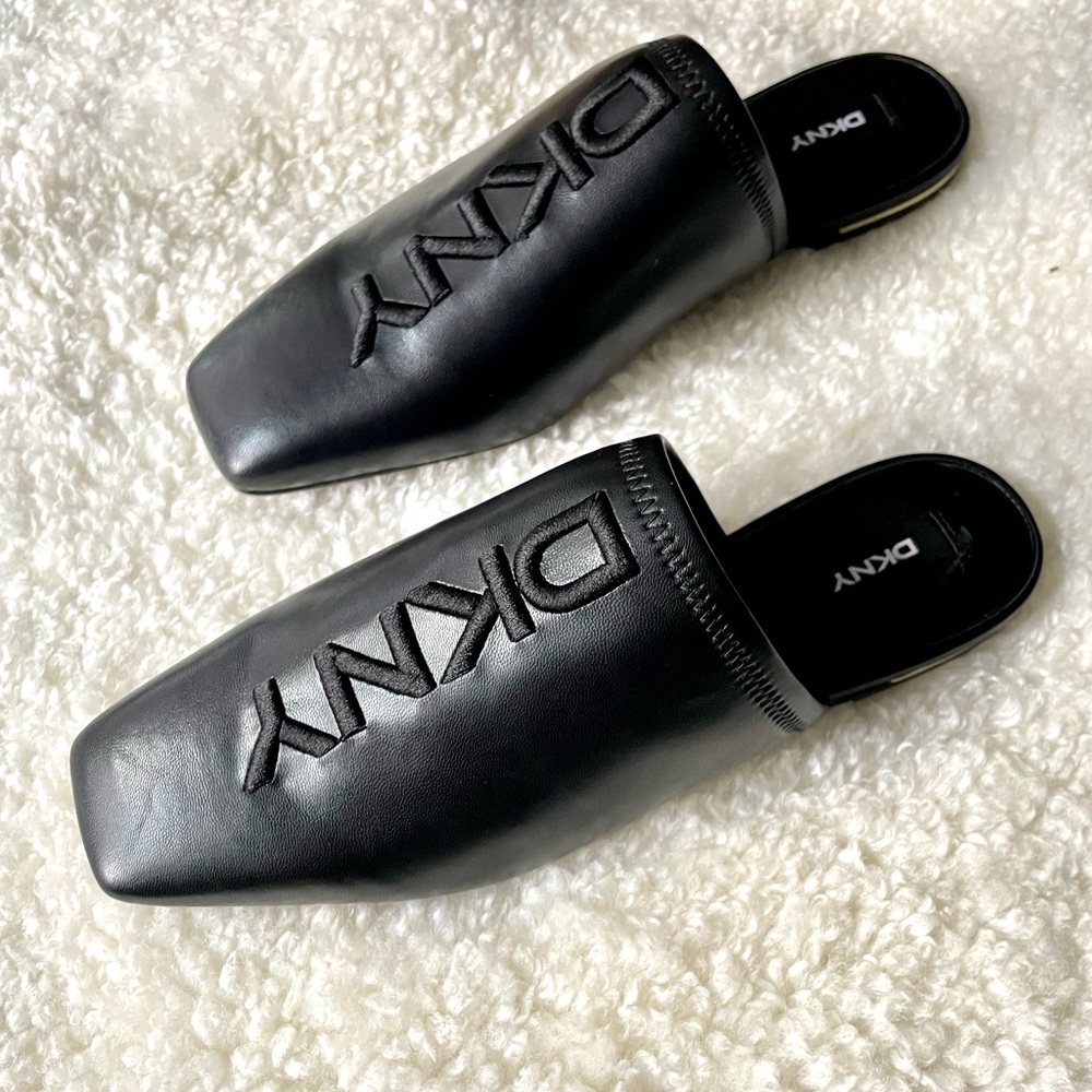 DKNY Black Mules Size 10